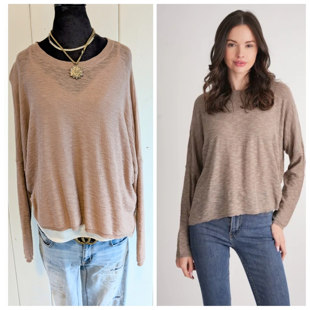 Stitchdrop Slub Knit Crew NWT sz L